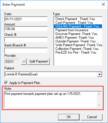 payment note- ezd